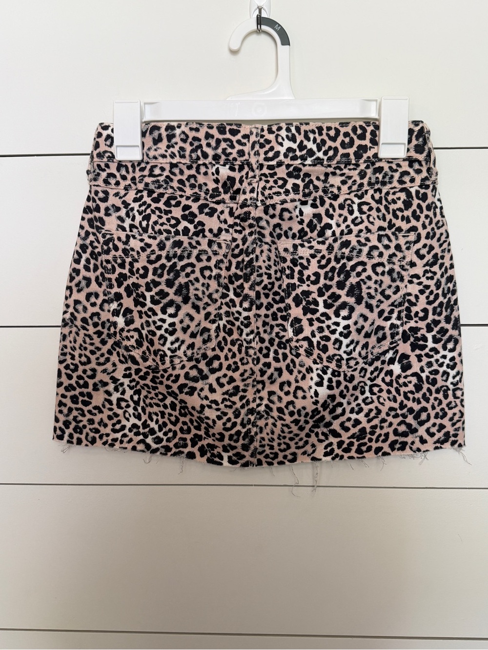 Express tan/black Leopard Print Mini Skirt with size 0 mid rise - Picture 3 of 5